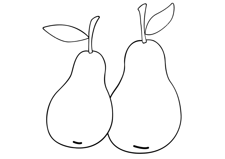 Coloring page Two pears Print